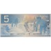 CANADA 2002 . FIVE 5 DOLLARS BANKKNOTE . DODGE . KEY DATE